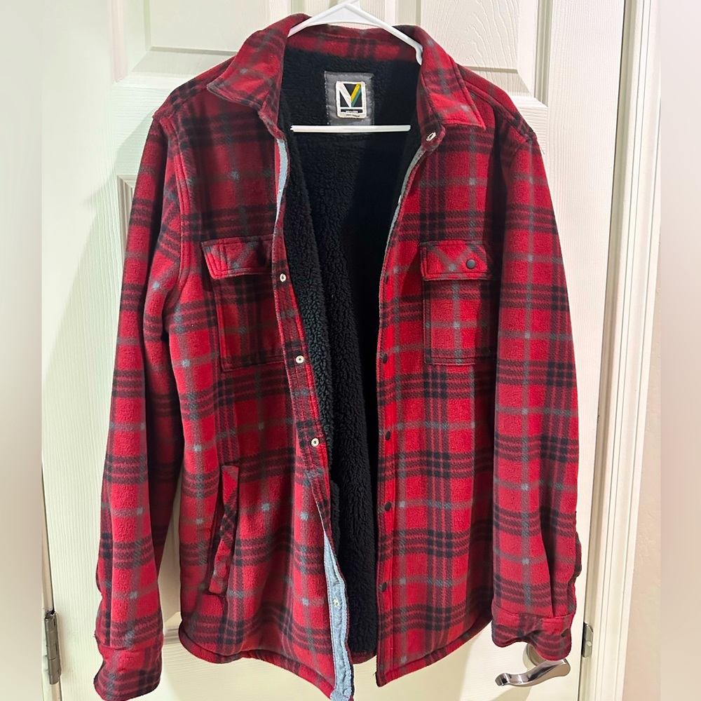 Men’s Voyager Fleece, Sherpa Lined Flannel Medium
